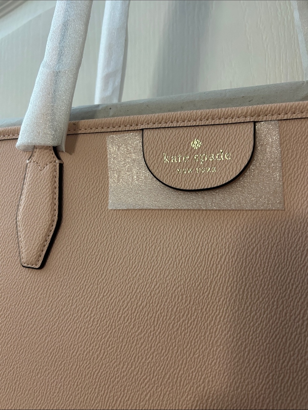 kate spade Neutral Blush Pink Pebbled Tote - Picture 2 of 4